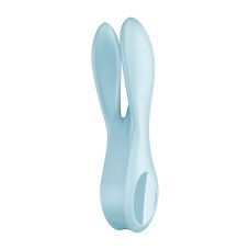 Кліторальний вібратор Satisfyer Threesome 1 Light Blue з трьома гнучкими пальчиками