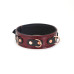 Кожаный ошейник с поводком Liebe Seele Wine Red Collar and Leash, 3 кольца для крепления