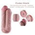 Двойной дилдо для секс-машин Hismith 8.5” Two Cocks One Hole Silicone Dildo