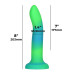 Фалоімітатор, що світиться в темряві, ADDICTION Rave 8″, Glow in the Dark Dildo Blue Green, 20,3 см