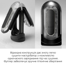 Вибромастурбатор Tenga Flip Zero Electronic Vibration Black, изменяемая интенсивность, раскладной