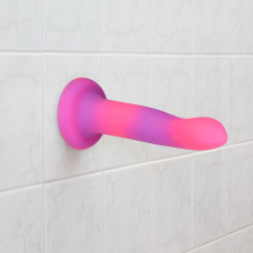 Светящийся в темноте фаллоимитатор ADDICTION Rave 8″ Glow in the Dark Dildo Pink Purple, 20,3 см