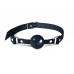 Кляп силиконовый Feral Feelings Silicon Ball Gag Black/Black, черный ремень, черный шарик