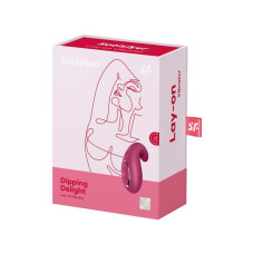 Вибратор Satisfyer Dipping Delight Berry, 2 мотора, гибкий кончик