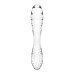 Двосторонній скляний дилдо Satisfyer Dazzling Crystal 1 Transparent, дуже міцний, без стопера