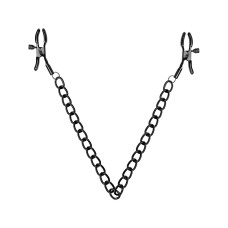 Затискачі для сосків Bedroom Fantasies Nipple Clamps with Chain - Black