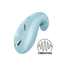 Вібратор Satisfyer Dipping Delight Light Blue, 2 мотори, гнучкий кінчик