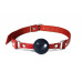 Кляп силіконовий Feral Feelings Silicon Ball Gag Red/Black, червоний ремінець, чорна кулька