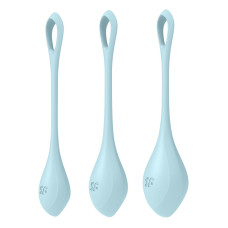 Набір йоні намистин Satisfyer Yoni Power 2 Light Blue, диаметр 2-2,5-3см, вес 22-44-73гр