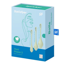 Набір йоні намистин Satisfyer Yoni Power 2 Light Green, диаметр 2-2,5-3см, вес 22-44-73гр