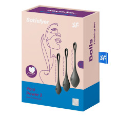 Набір йоні намистин Satisfyer Yoni Power 2 Black, діаметр 2-2,5-3см, маса 22-44-73 г