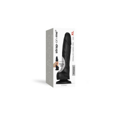 Реалістичний фалоімітатор Strap-On-Me Sliding Skin Realistic Dildo Black XL, ефект рухливої шкіри