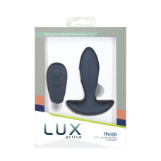 Анальна пробка з пульсацією Lux Active – Throb – 4.5" Anal Pulsating Massager, пульт ДК