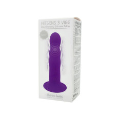 Дилдо с вибрацией Adrien Lastic Hitsens 3 Purple, отлично для страпона, диаметр 4см, длина 18,2см