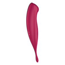 Смарт-вібратор для клітора з вакуумною стимуляцією Satisfyer Twirling Pro+ dark red