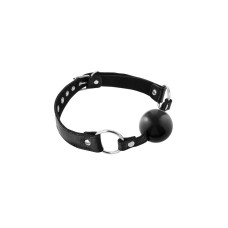 Кляп Fetish Tentation Premium Leather gag with silicone ball Black