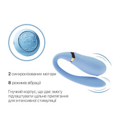 Смартвибратор для пар Zalo — Fanfan set Royal Blue, пульт ДУ