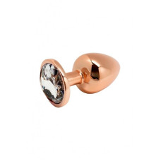 Металева анальна пробка Wooomy Tralalo Rose Gold Metal Plug Size M, діаметр 3,4 см, довжина 8 см