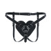 Трусики Сердце для страпона Feral Feelings - Hearts Strap-on Belt Black