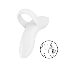 Вібратор на палець Satisfyer Bold Lover White, гнучкий