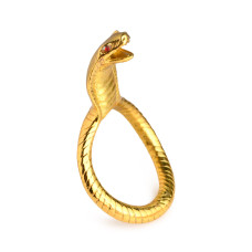 Ерекційне кільце з головою кобри Master Series: Cobra King Golden Cock Ring