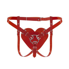 Трусики Серце для страпону Feral Feelings - Hearts Strap-on Belt Red