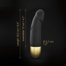 Вібратор Dorcel Real Vibration S Gold 2.0, діаметр 3,7см, перезаряджуваний, для точки G