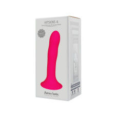 Дилдо с присоской Adrien Lastic Hitsens 4 Pink, отлично для страпона, диаметр 3,7см, длина 17,8см