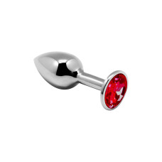 Металева анальна пробка з кристалом Alive Mini Metal Butt Plug Red S