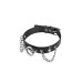 Нашийник ланцюжками, шипами і кільцем Fetish Tentation Choker Rings and Chains, екошкіра