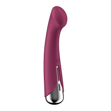 Вибратор с ротацией Satisfyer Spinning G-Spot 1 Red, плоская площадка для стимуляции точки G