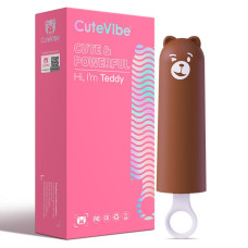 Вібратор CuteVibe Teddy Brown (Pink Dildo), реалістичний вібратор під виглядом морозива