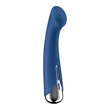 Вібратор з ротацією Satisfyer Spinning G-Spot 1 Blue, плоский майданчик для стимуляції точки G