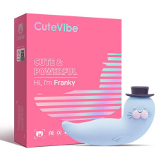 Вакуумный вибратор CuteVibe Franky Blue