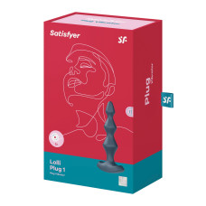 Анальний стимулятор-намистини з двома моторами Satisfyer Lolli-Plug 1 Dark teal