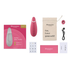 Вакуумный клиторальный стимулятор Womanizer Premium 2 - Raspberry, функции Autopilot и Smart Silence