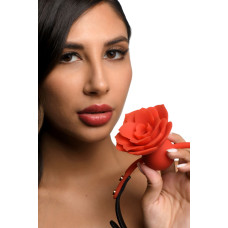 Силиконовый кляп с розой Master Series: Blossom Silicone Rose Gag – Red