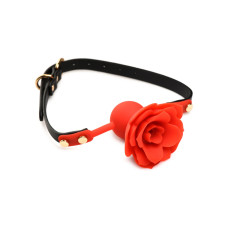 Силиконовый кляп с розой Master Series: Blossom Silicone Rose Gag – Red