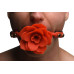 Силиконовый кляп с розой Master Series: Blossom Silicone Rose Gag – Red