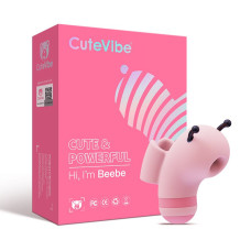 Вакуумний стимулятор із мікрострумами CuteVibe Beebe Pink, на палець