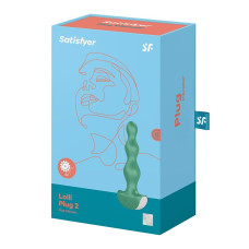 Анальный стимулятор-бусины с двумя моторами Satisfyer Lolli-Plug 2 Green