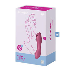 Вакуумний стимулятор із вібрацією Satisfyer Curvy Trinity 3 Red