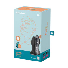 Анальна смарт-вібропробка із перлинним масажем Satisfyer Rotator Plug 2+ Black