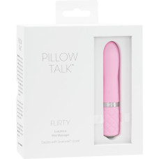 Розкішний вібратор PILLOW TALK - Flirty Pink з кристалом Сваровські, гнучка голівка