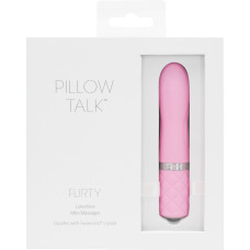 Розкішний вібратор PILLOW TALK - Flirty Pink з кристалом Сваровські, гнучка голівка