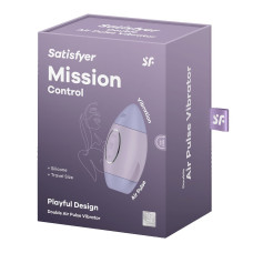 Вакуумний стимулятор з вібрацією Satisfyer Mission Control Violet, 2 незалежні мотори