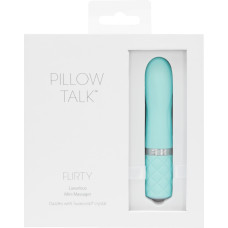 Розкішний вібратор PILLOW TALK - Flirty Teal з кристалом Сваровські, гнучка голівка