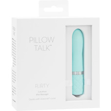 Розкішний вібратор PILLOW TALK - Flirty Teal з кристалом Сваровські, гнучка голівка