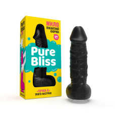 Крафтове мило-член із присоскою Pure Bliss MINI Black, натуральне