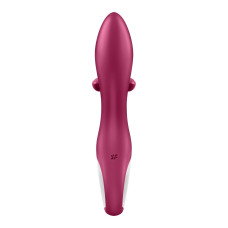 Вібратор-кролик із потрійним відростком Satisfyer Embrace me Berry, 2 мотори, діаметр 3,6 см